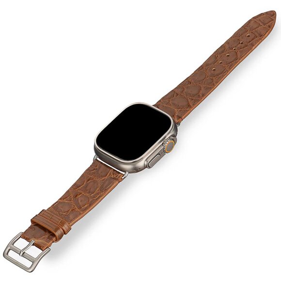 Unique Exotic Leather Strap – Genuine Alligator - Maple Gaze Color